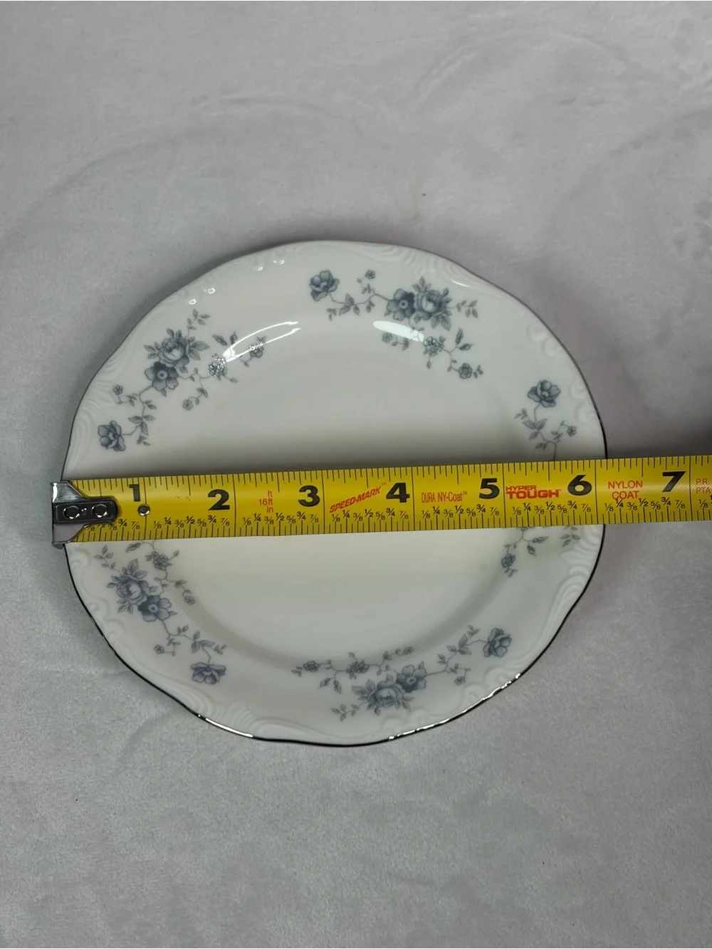 Blue Garland, Johann Haviland, Bread and Butter, Bavaria Germany Lot of 2